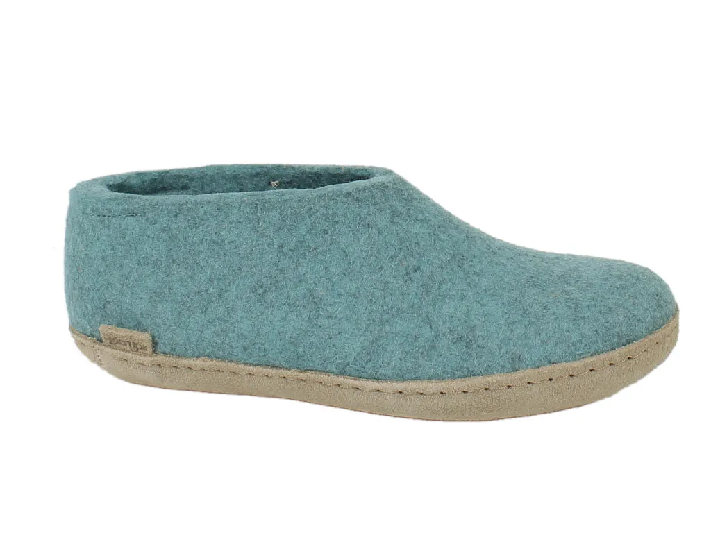 Glerups Closed Slippers Sea Blue Foot Support Design strap on