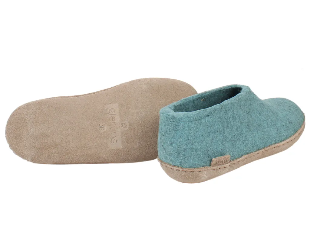 Glerups Closed Slippers Sea Blue Slip Fit Reflective
