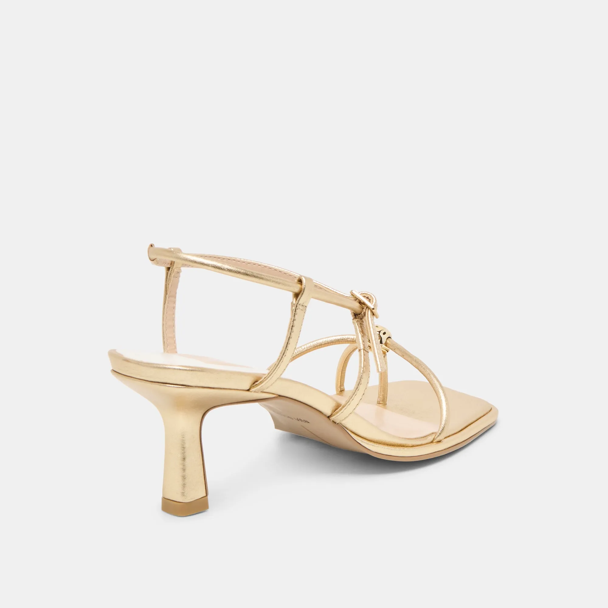 MYLEE HEELS GOLD DISTRESSED LEATHER Cushioned heel