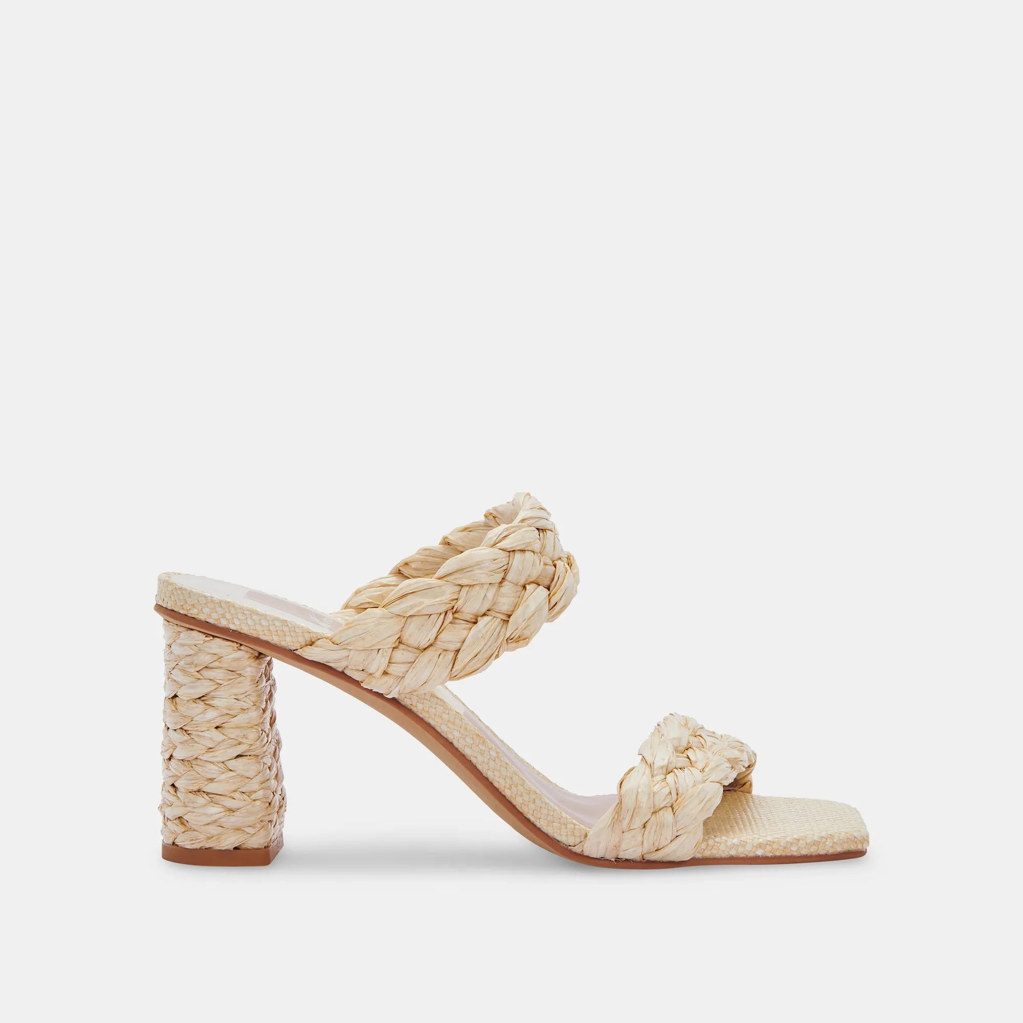 Casual Evening Wear Holiday Office Shoes PAILY RAFFIA HEELS VANILLA RAFFIA