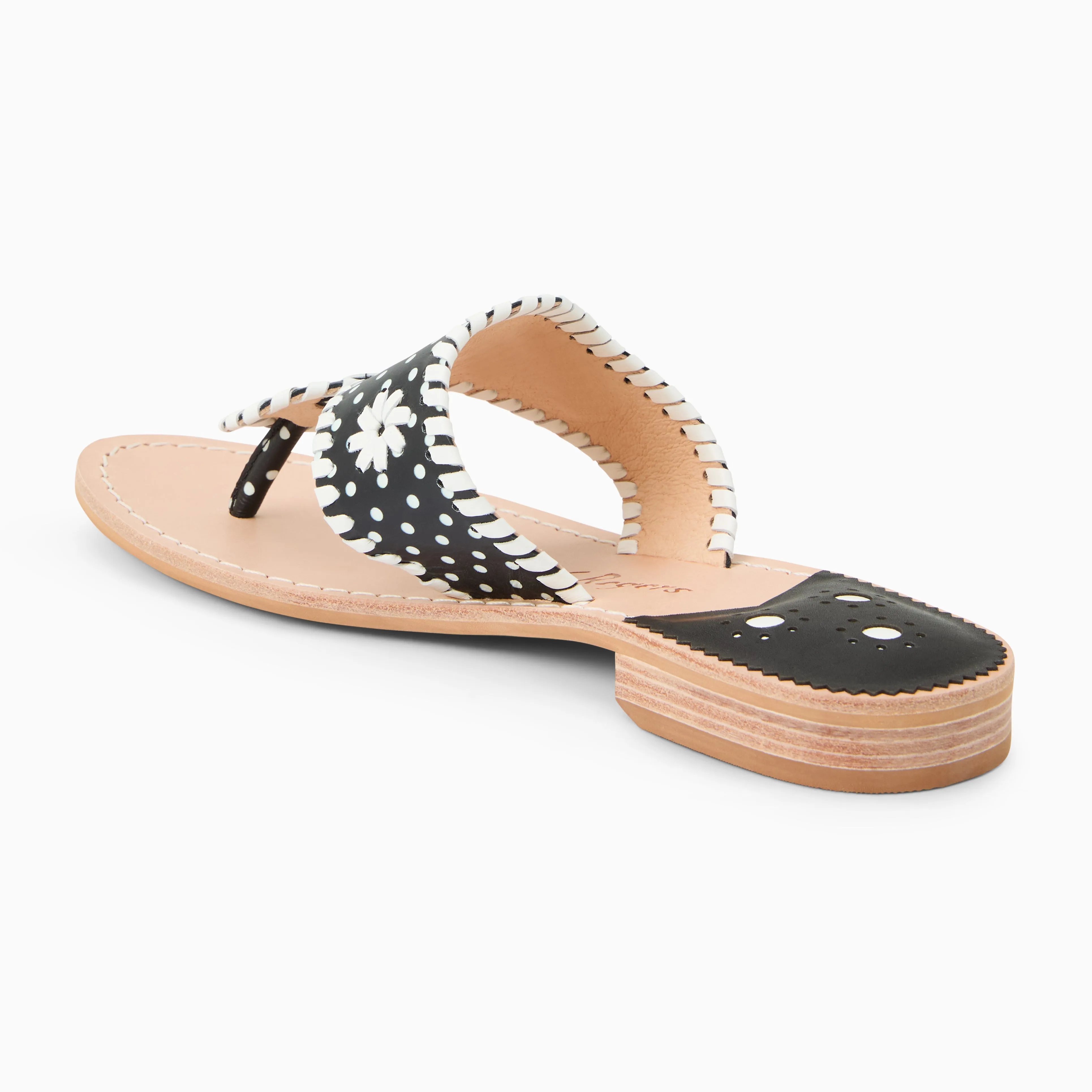 Jacks Leather Flat Sandal Torsion control