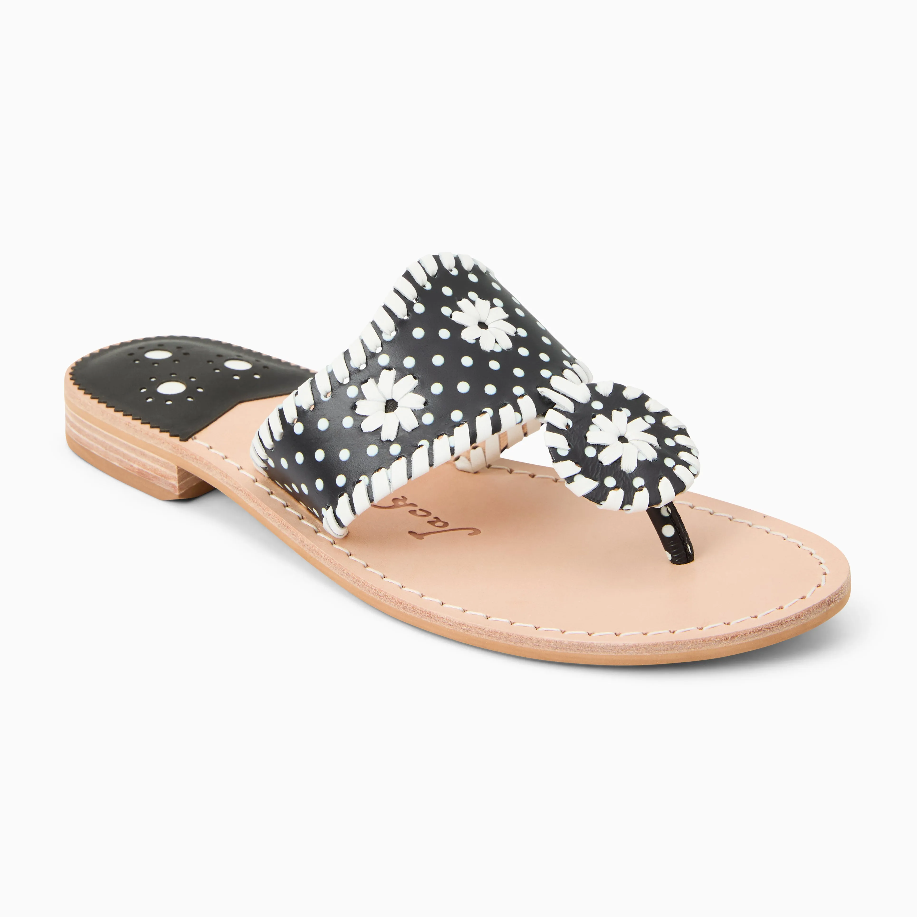 Retro Mood Mesh Cool Jacks Leather Flat Sandal