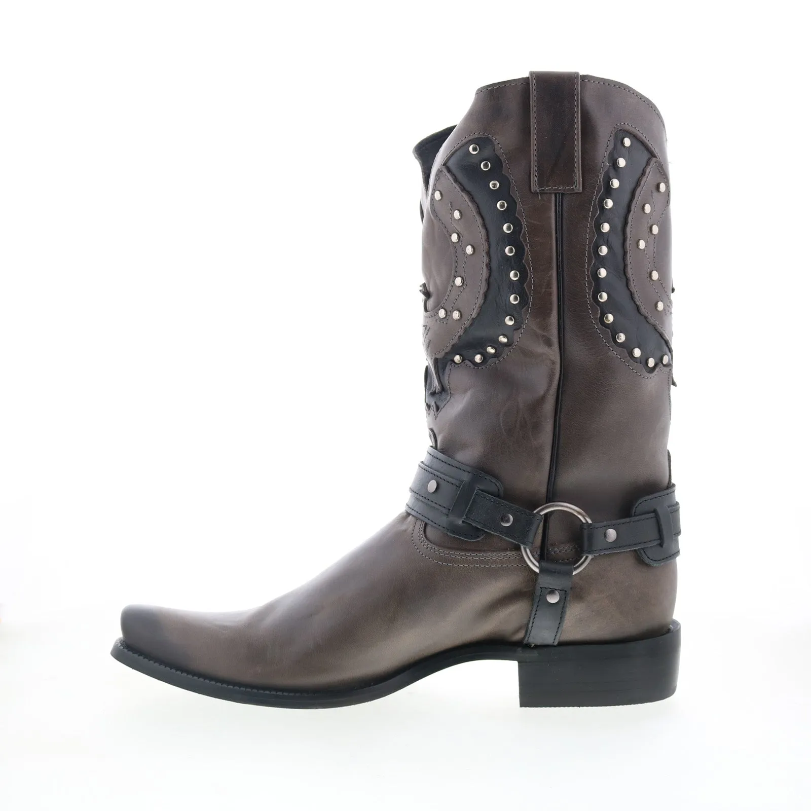 Clean Lines Dingo War Eagle Studded Square Toe Boot DI-851 Mens Gray Western Boots