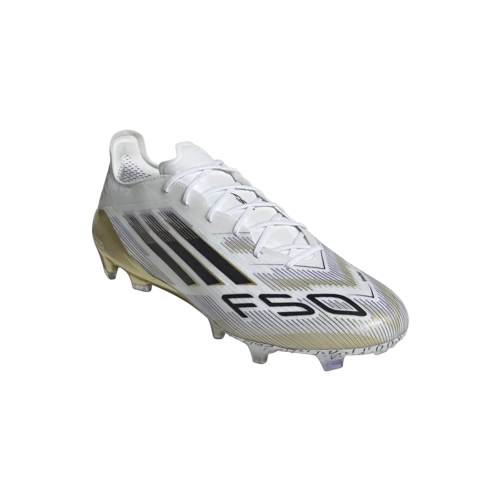 Adidas F50 Elite FG Football Boots (White/Black/Metallic Gold) Exclusive breathability Chic Fit