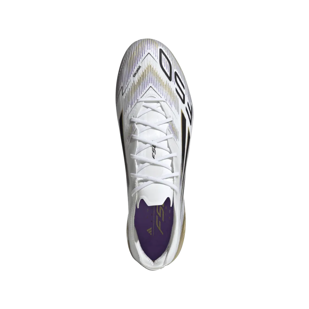 traction - reliability - level Adidas F50 Elite FG Football Boots (White/Black/Metallic Gold)