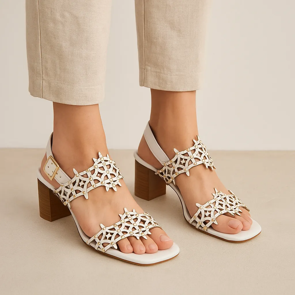 Suede Heels DJANGO & JULIETTE JULLY WHITE