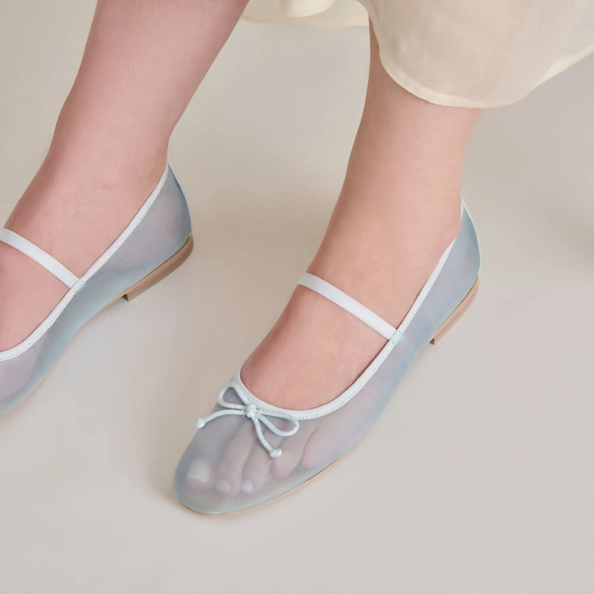 Desk Day Expo Mood CADEL BALLET FLATS ICE BLUE MESH