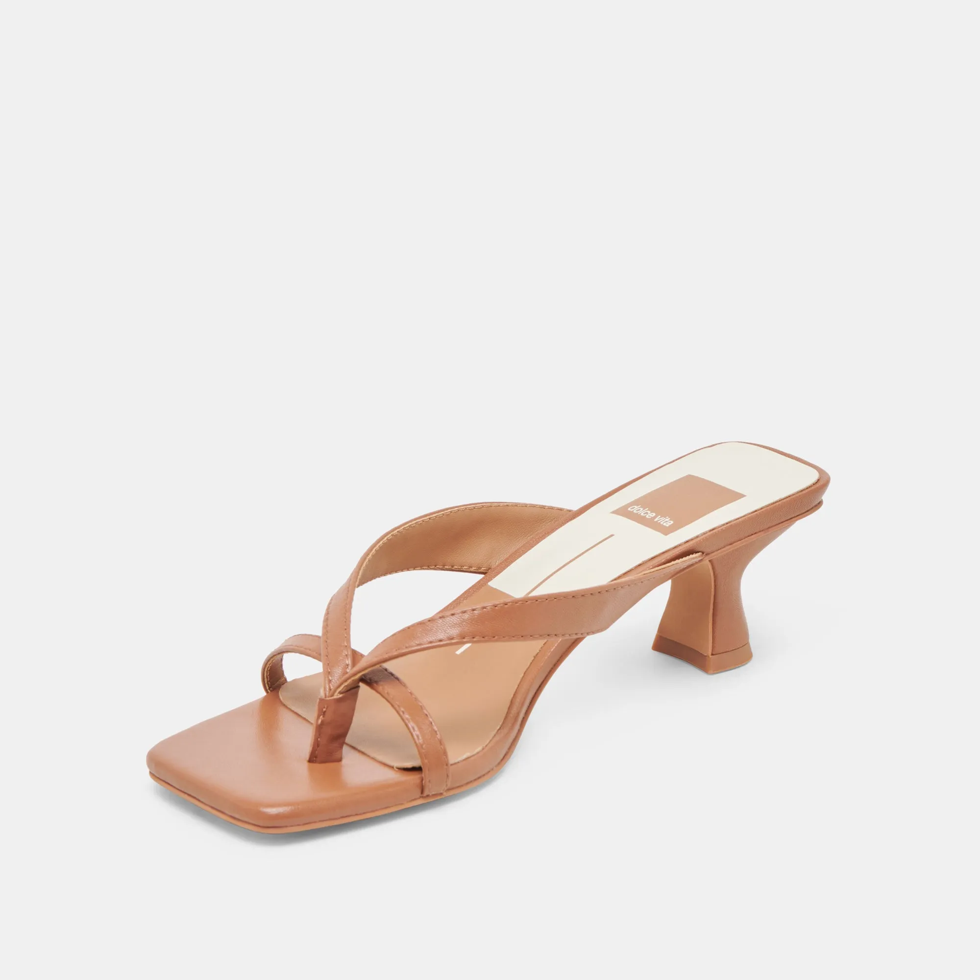 BREVEL WIDE HEELS SADDLE LEATHER Casual Wedding Heels Impact protection
