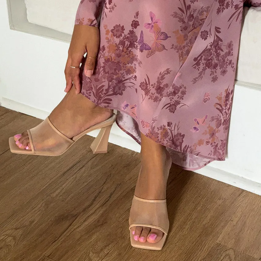 NARDA HEELS BLUSH MESH Ergonomic Design
