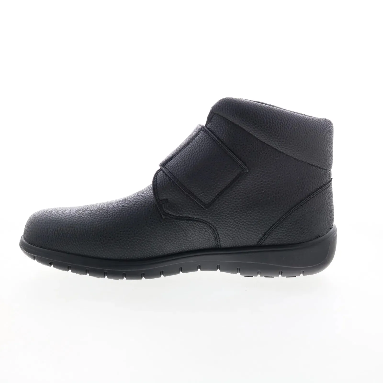 Footsaver by Drew Bridge 94859-P1 Mens Black Synthetic Casual Dress Boots Adjustable Fit