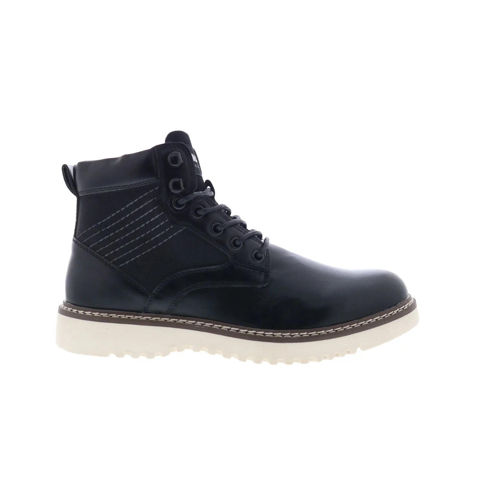 Shopping Lover Smooth Texture Steve Madden M-Damiro Mens Black Leather Lace Up Casual Dress Boots