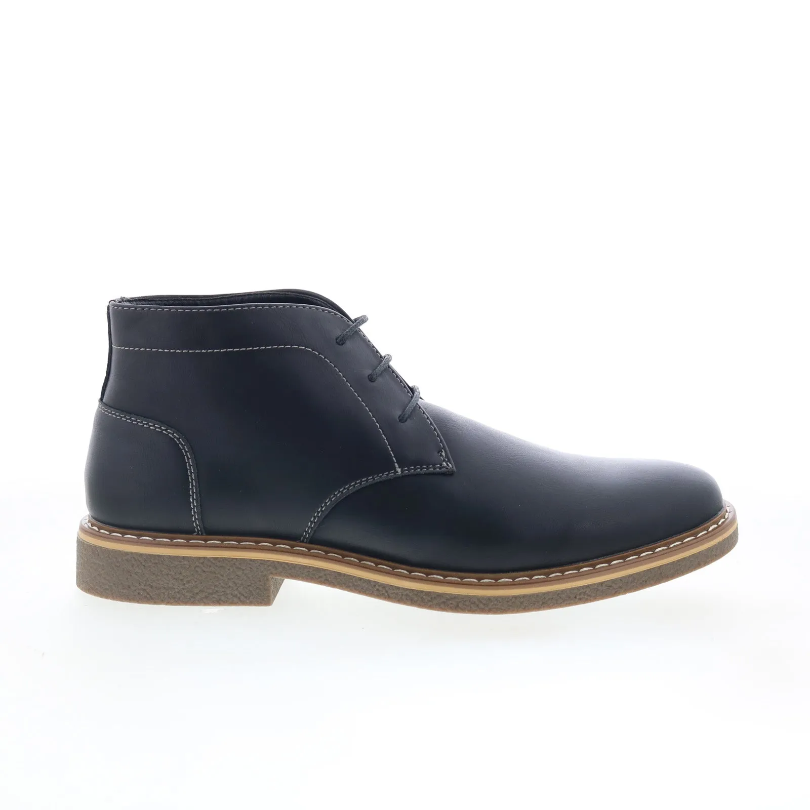 Steve Madden M-Unkorn Mens Black Leather Lace Up Chukkas Boots non-slip