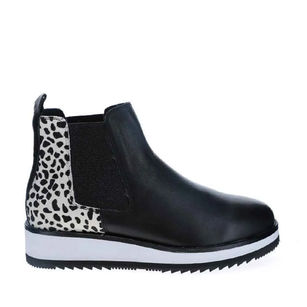 suede - type back - zip LE SANSA STING BLACK SNOW PONY