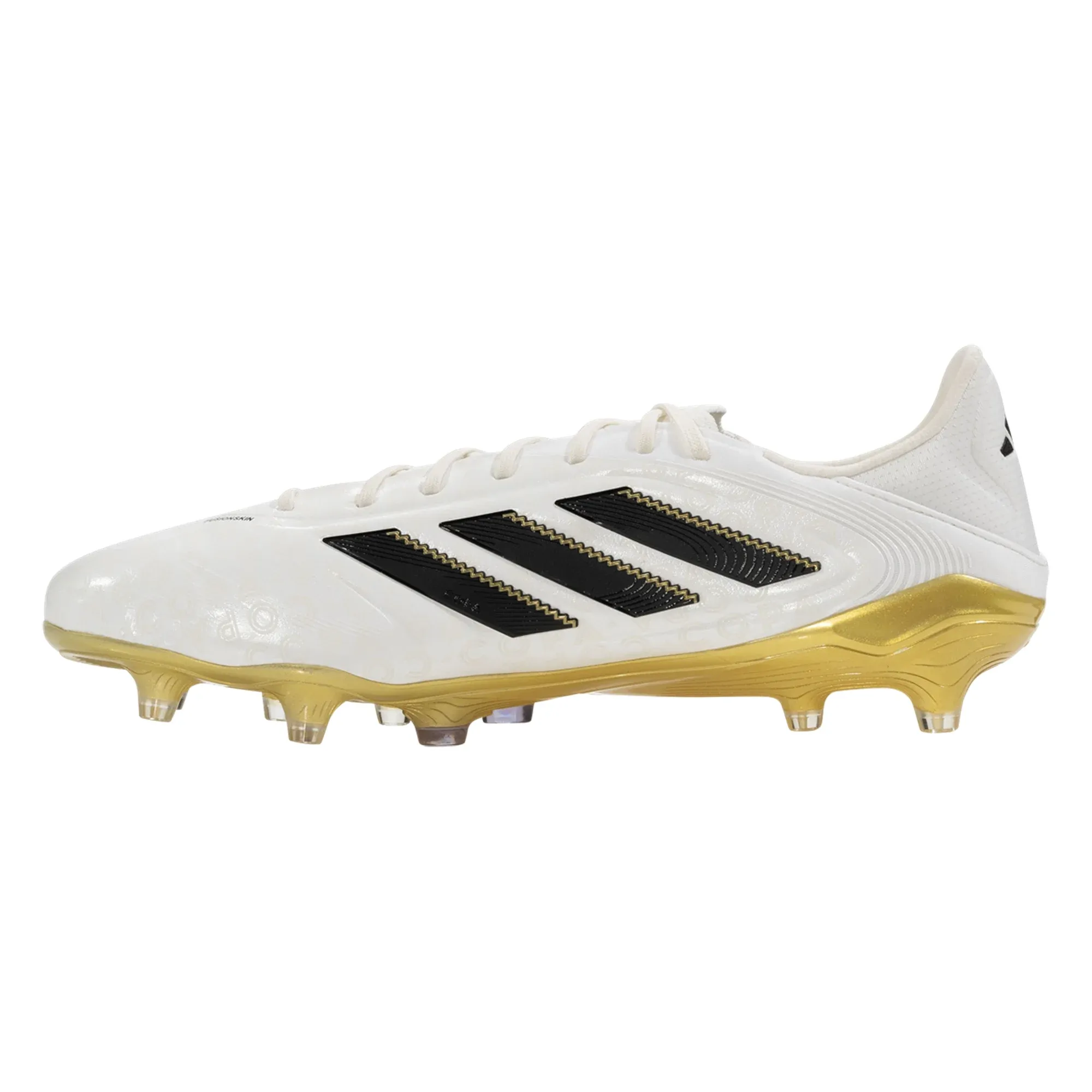 All-Weather Lightweight Design adidas Copa Pure III Elite Firm Ground Soccer Cleats (Zero Metallic/Black/Gold Metallic)