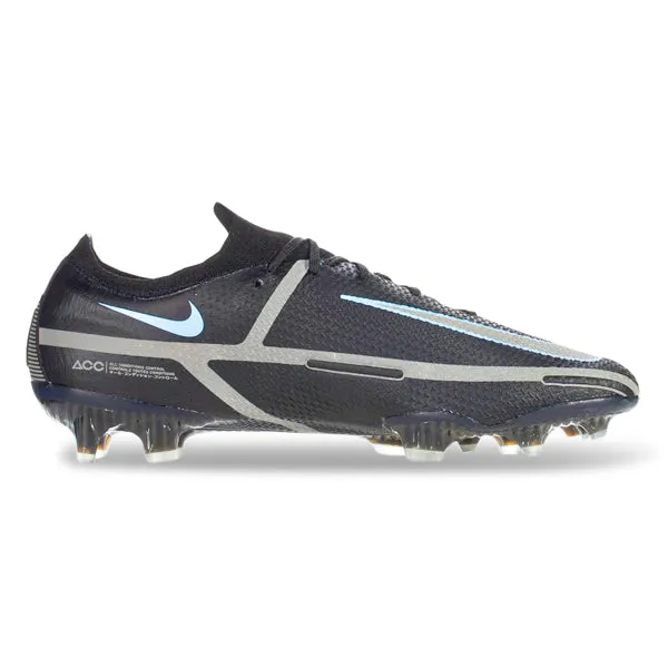 Nike Phantom GT2 Elite FG Soccer Cleats(Black/Iron Grey) Secure Base