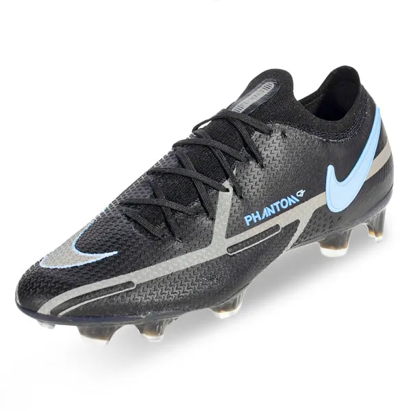 Nike Phantom GT2 Elite FG Soccer Cleats(Black/Iron Grey) Sharp Control Control Zone
