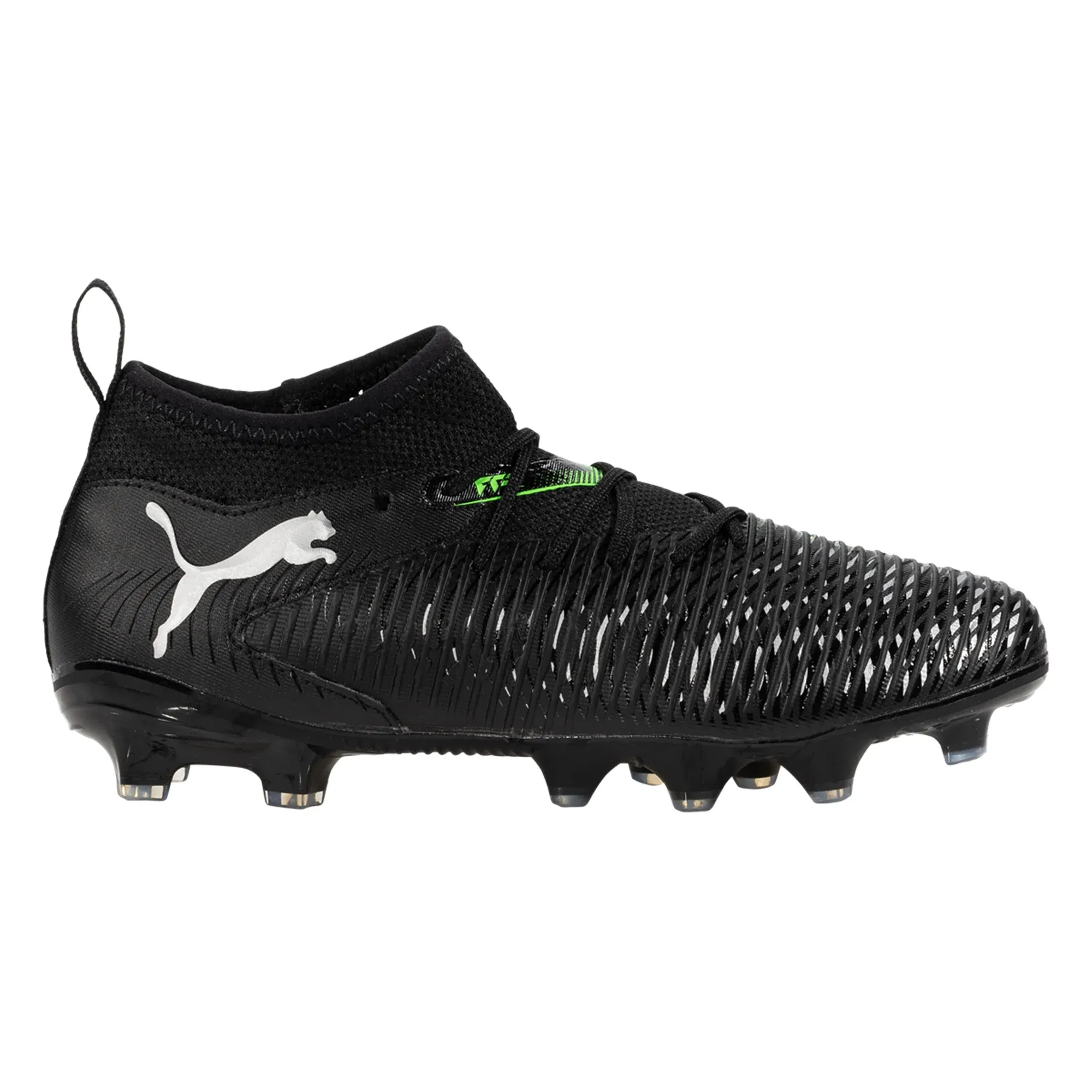 Quick Shift Puma Future 8 Match FG/AG Soccer Cleats (Black/Cool Grey)