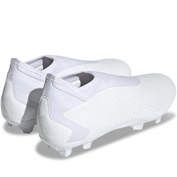 adidas Predator Accuracy.3 Laceless Firm Ground Soccer Cleats (Core White) Forward Role