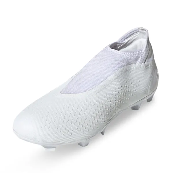 adidas Predator Accuracy.3 Laceless Firm Ground Soccer Cleats (Core White) All Ground