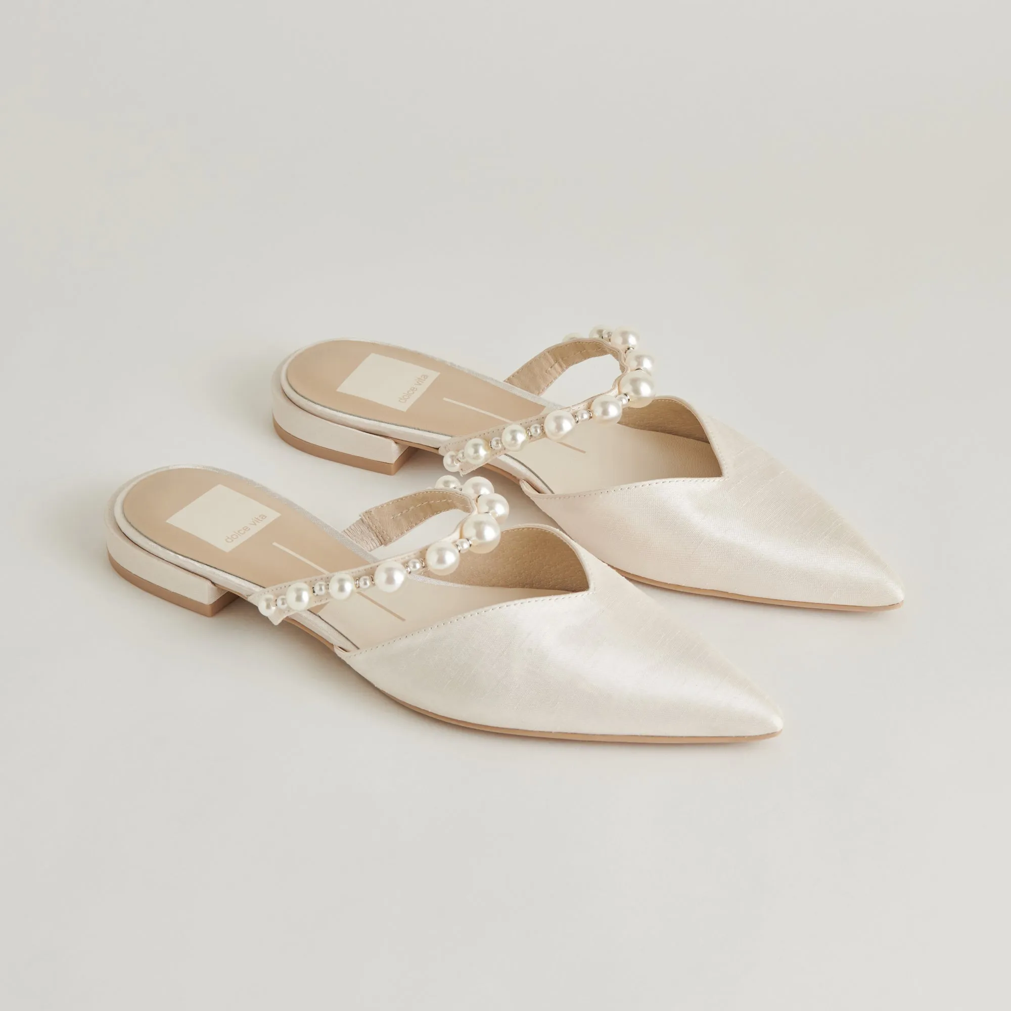Long Walk Durable outsole KANIKA PEARL FLATS VANILLA PEARLS