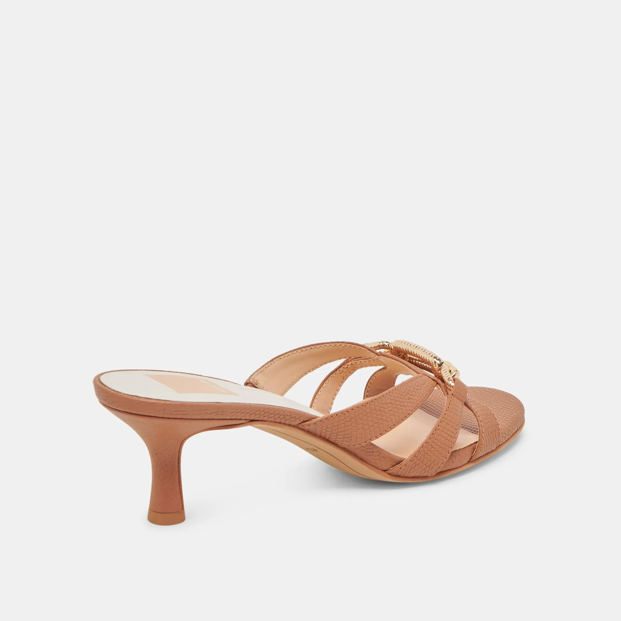 LERAH HEELS SADDLE EMBOSSED LEATHER Smart Casual Heels