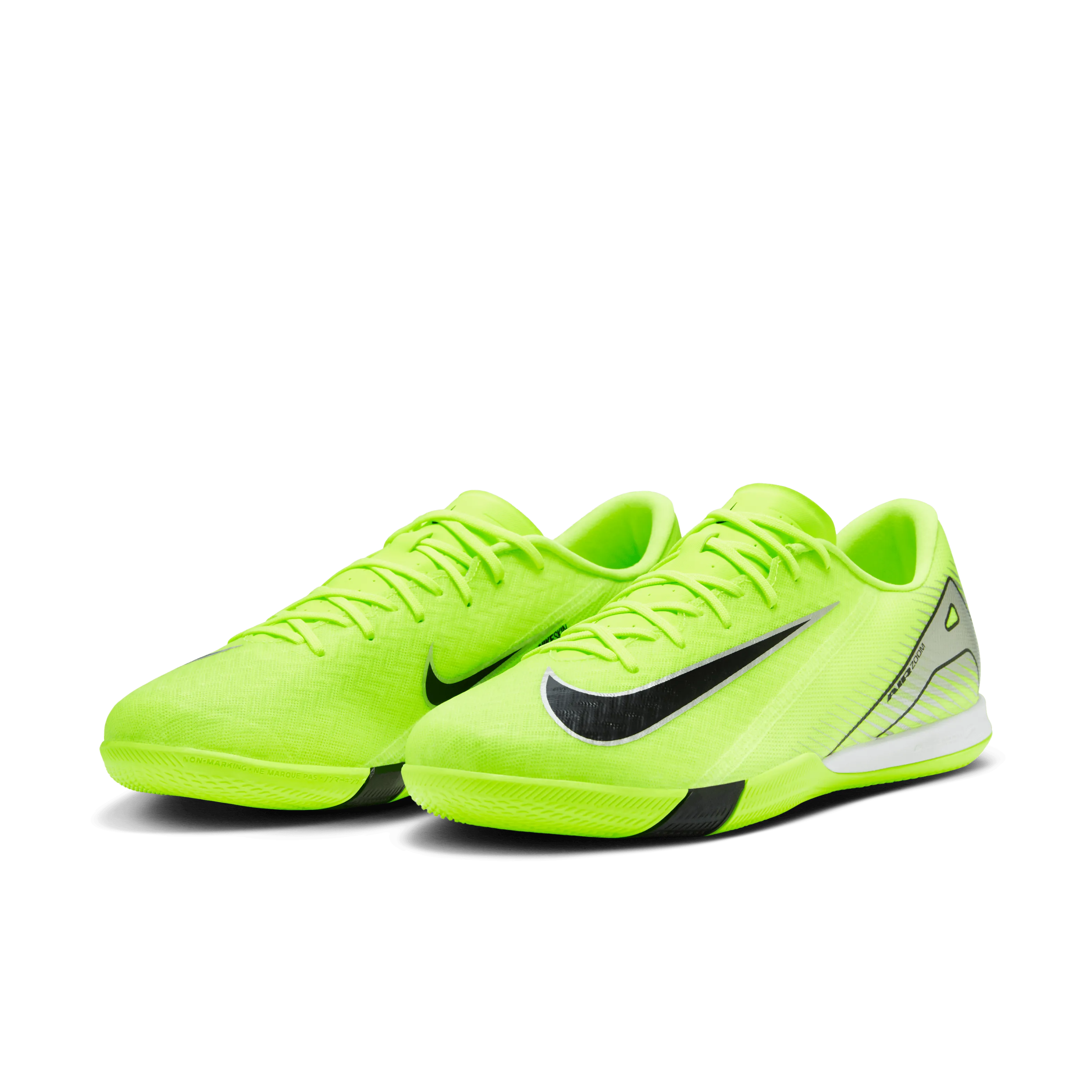 Nike Mercurial Vapor 16 Academy IC Indoor Football Shoes (Volt/Black) Cushioned Footbed