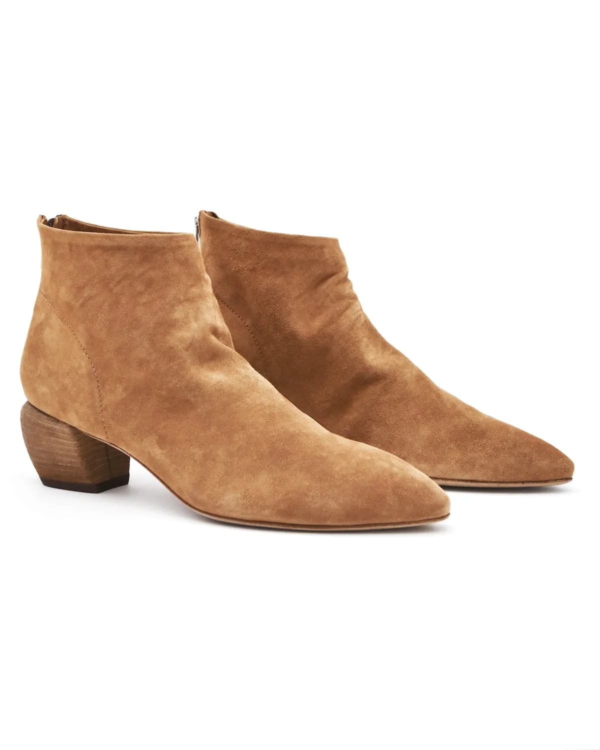 Flexible Sole Officine Creative Sally Tan Suede Pointed Boot
