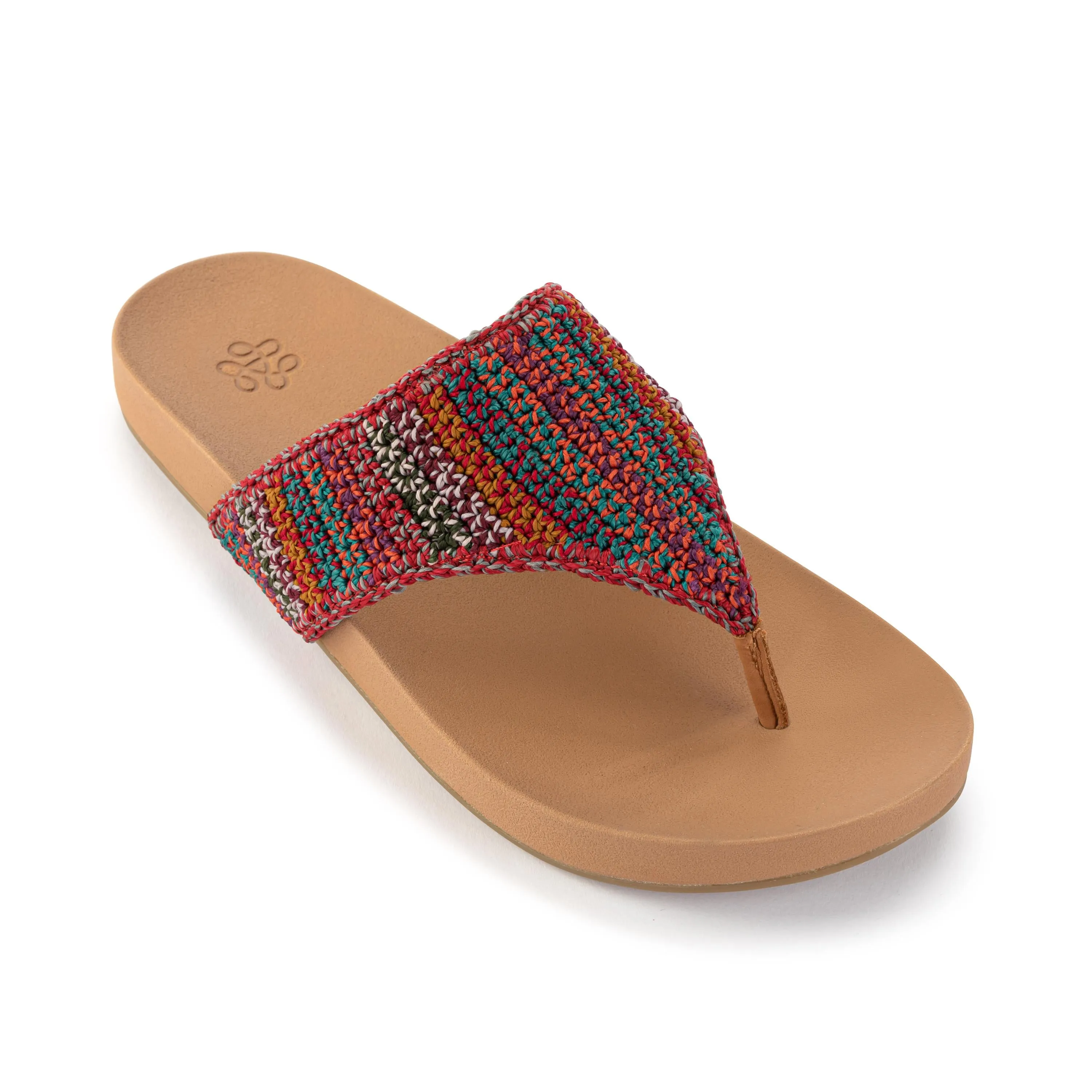 Everly Sandal - Hand Crochet - Sunset Stripe High Arch