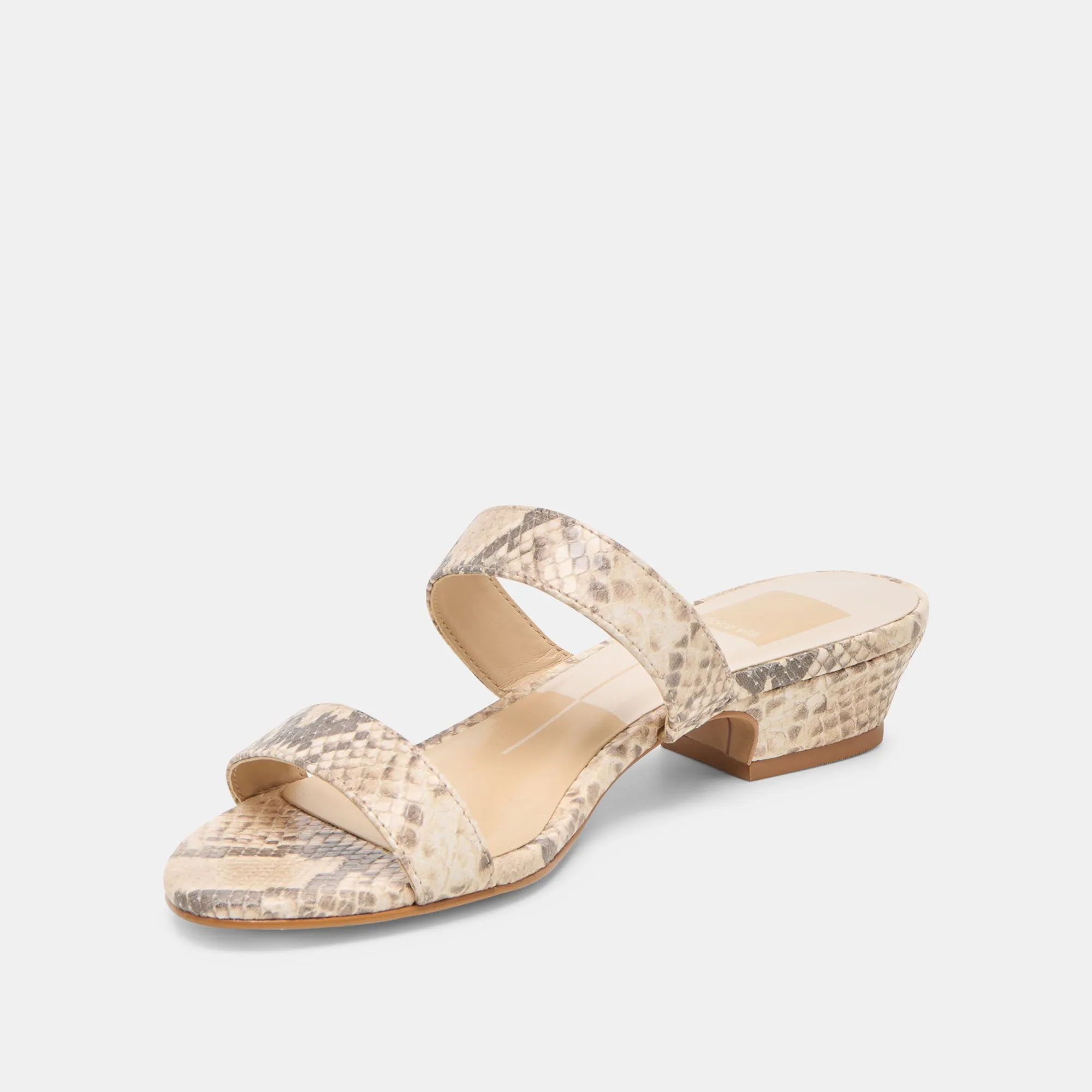 Outdoor Adventure KAMILE SANDALS NATURAL SNAKE EMBOSSED LEATHER