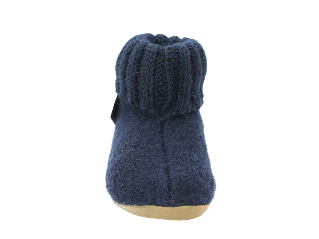 Haflinger Children's slippers Karlo Navy Comfort Lining