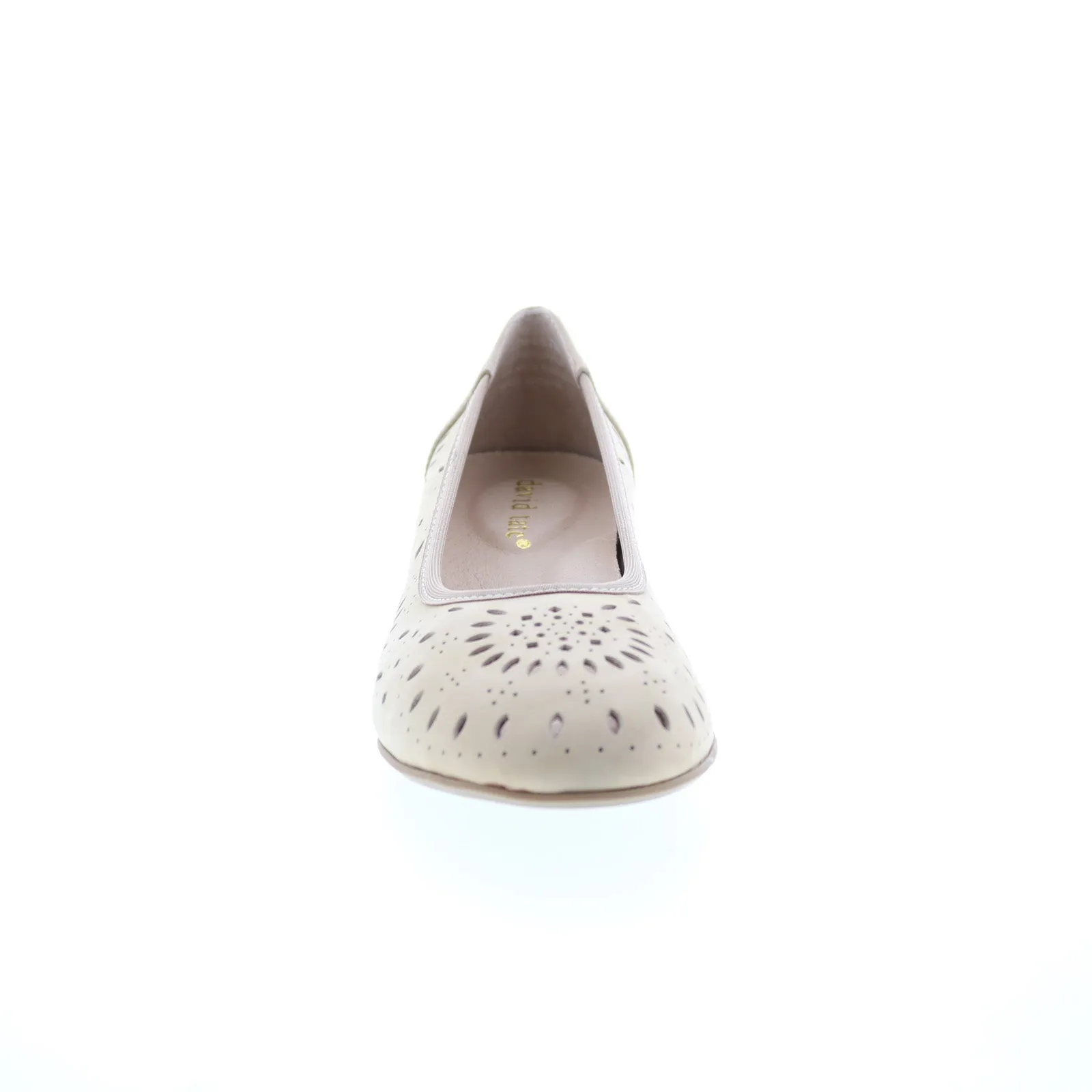 Adjustable Heel Sandals Multi Directional David Tate Proud Womens Beige Nubuck Slip On Pumps Heels Shoes