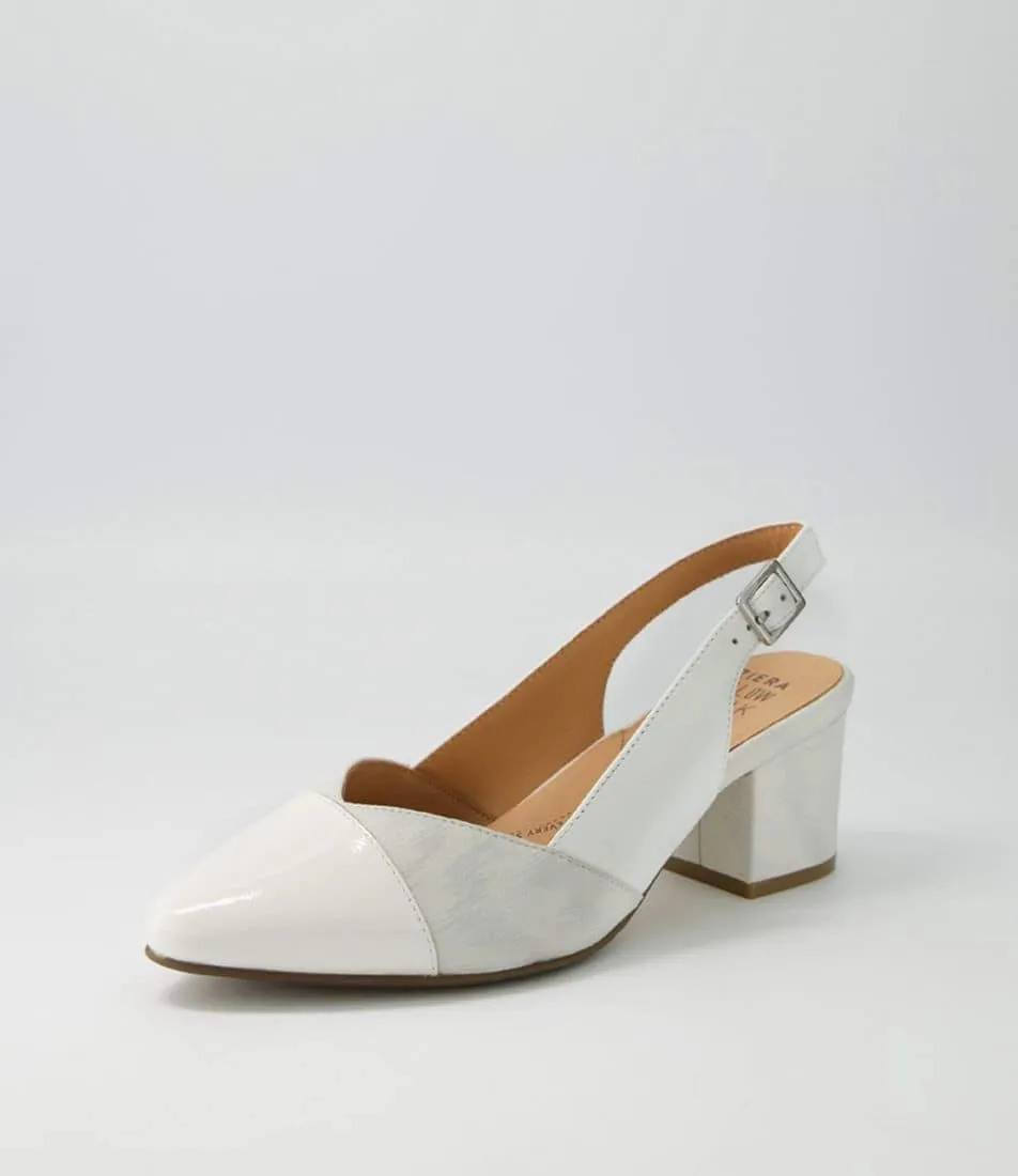 Ziera Vabra White Mix Satin Pumps