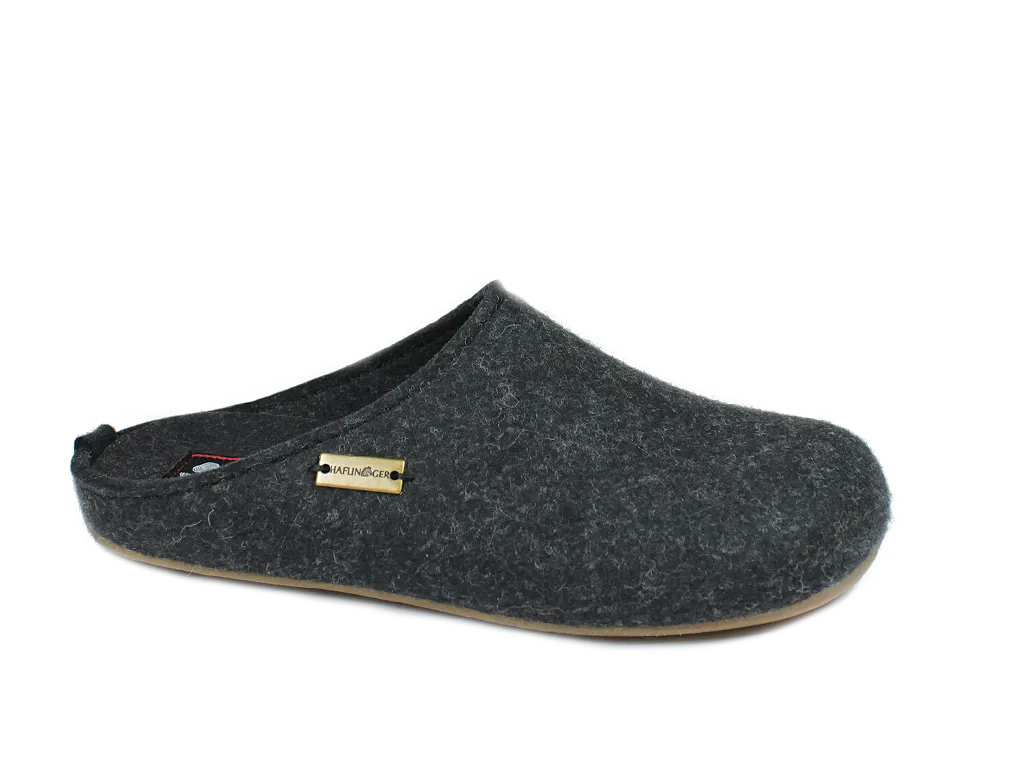 Minimalist Style Haflinger Slippers Everest Fundus Graphite