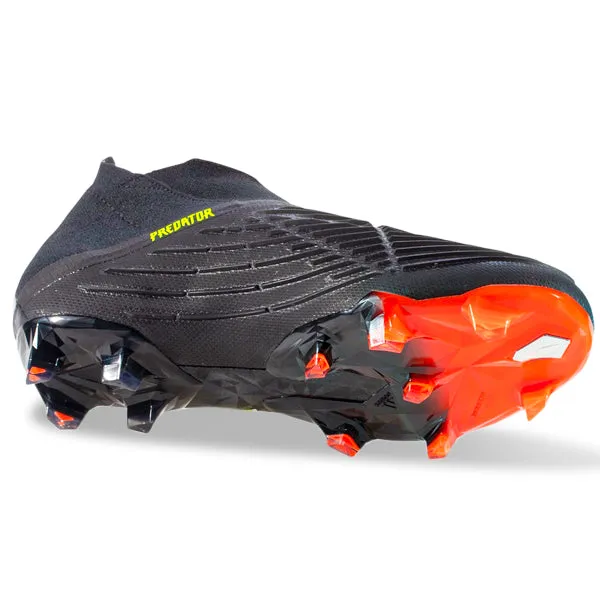 High Traction Defensive Grip adidas Predator Edge  Firm Ground Soccer Cleats (Core Black/Team Solar Yellow)