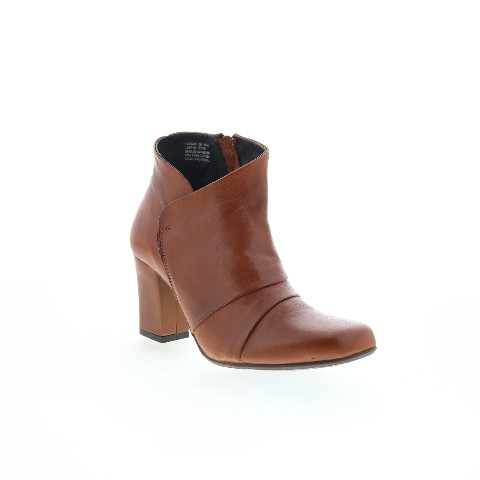 Miz Mooz Haydin Womens Brown Leather Zipper Ankle & Booties Boots Outdoor Utility Water Repellent