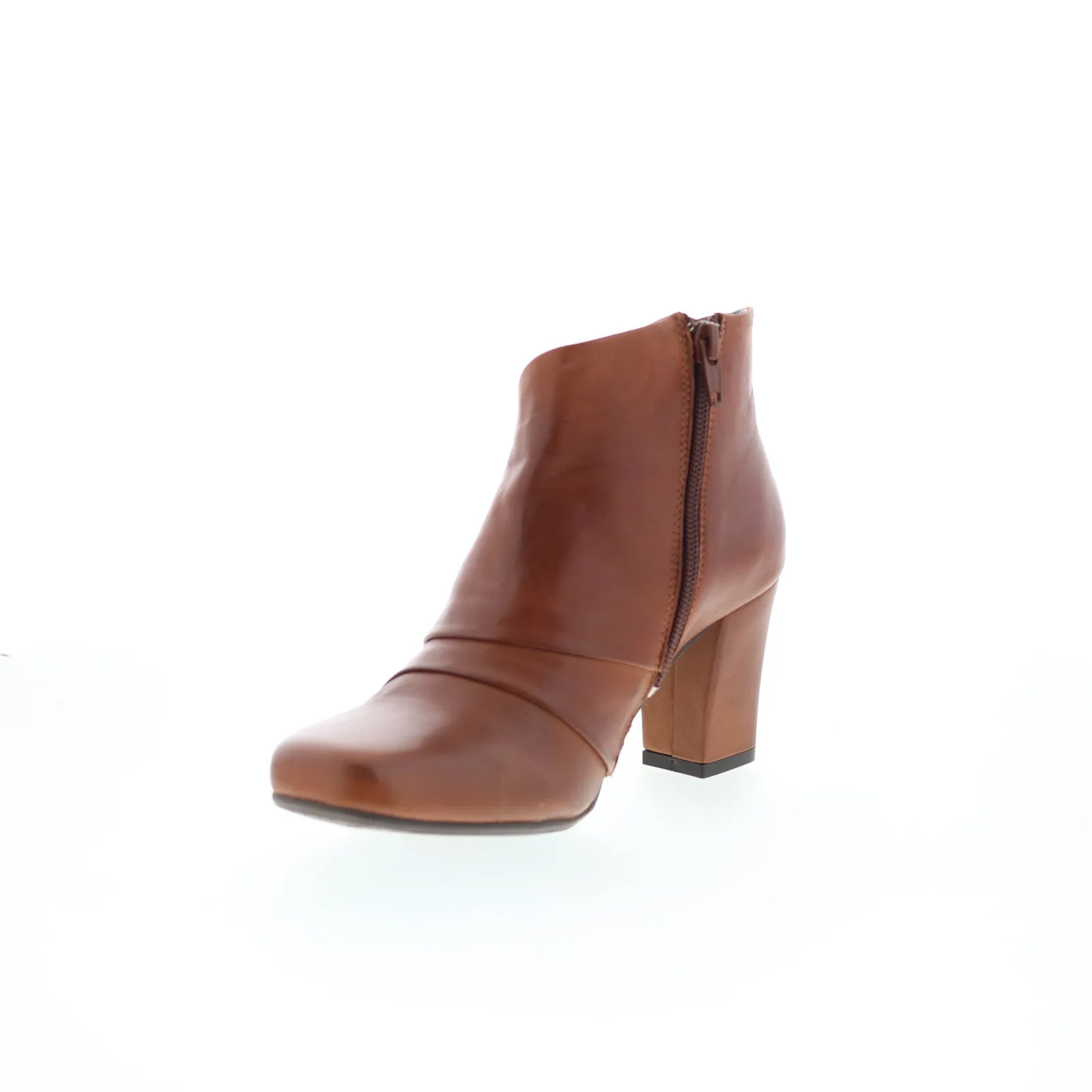 Miz Mooz Haydin Womens Brown Leather Zipper Ankle & Booties Boots Multi-Purpose High Ankle Support