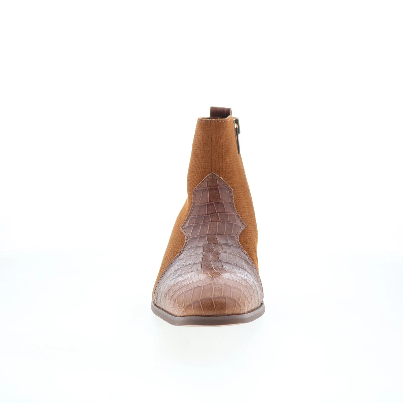 Dingo Dunn Ankle Boot DI-222 Mens Brown Leather Zipper Ankle Boots Winter Style