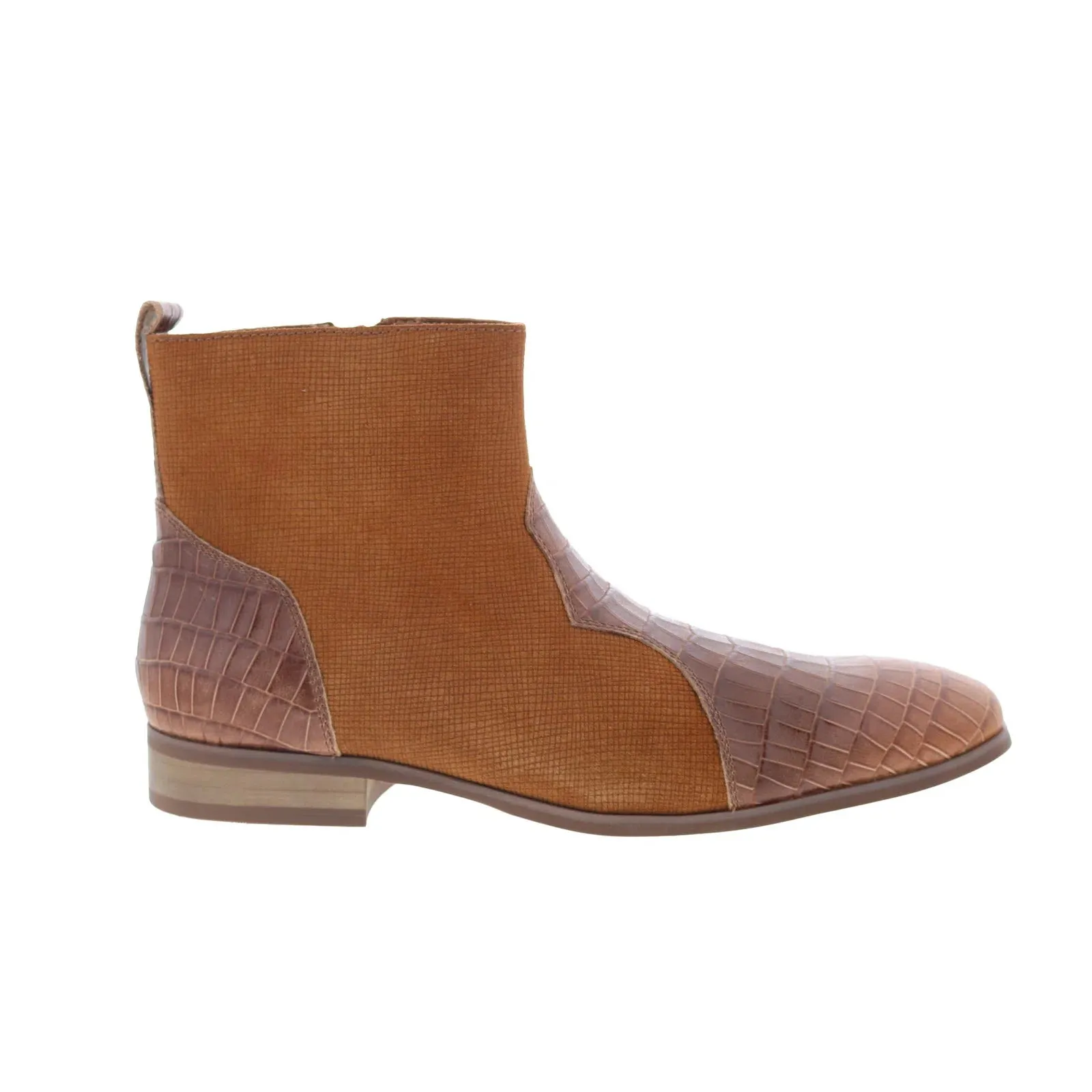 Dingo Dunn Ankle Boot DI-222 Mens Brown Leather Zipper Ankle Boots Protective Build Cold Weather Gear