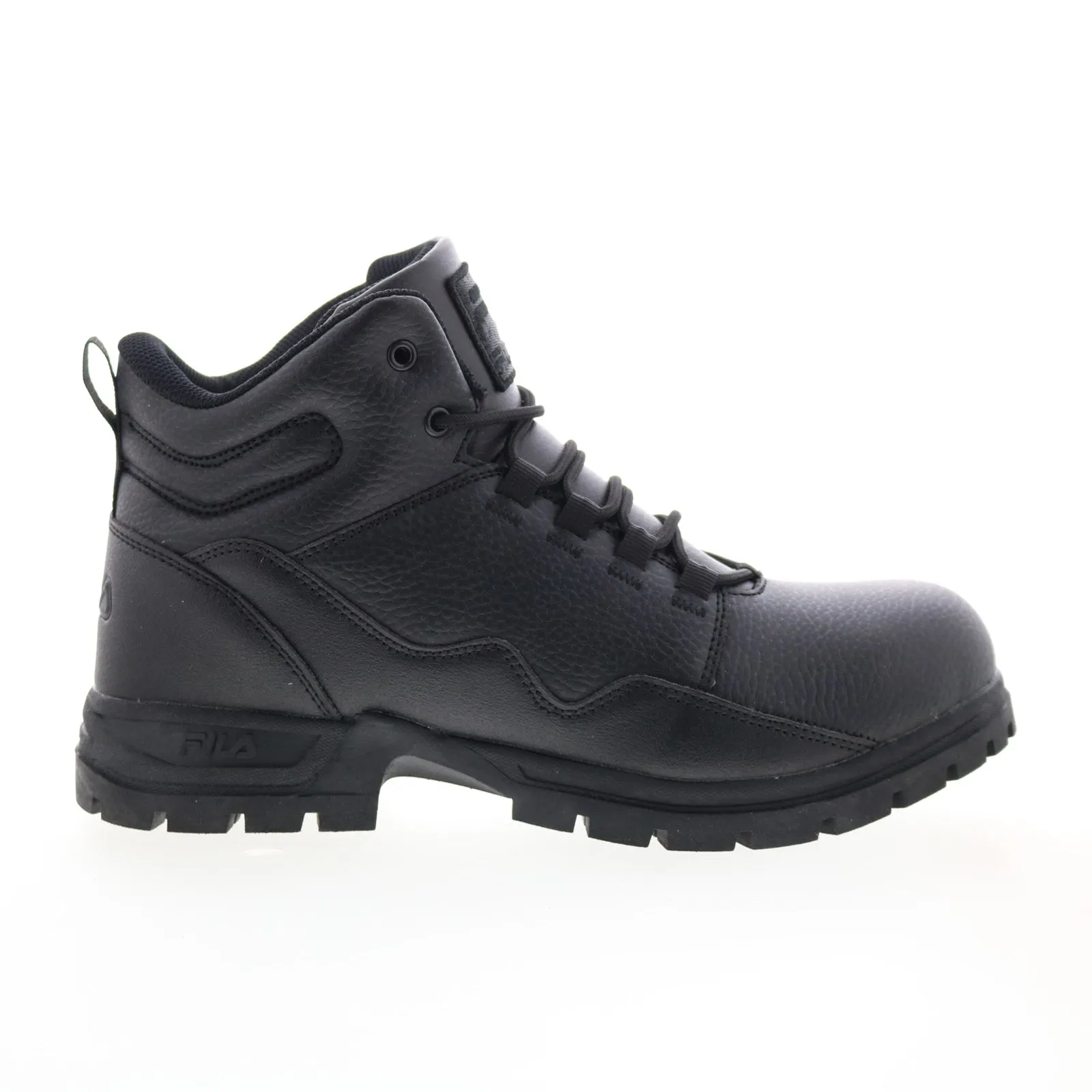 Fila Derail Trail 1HM01375-001 Mens Black Synthetic Lace Up Hiking Boots Non-Slip Sole Vintage Style