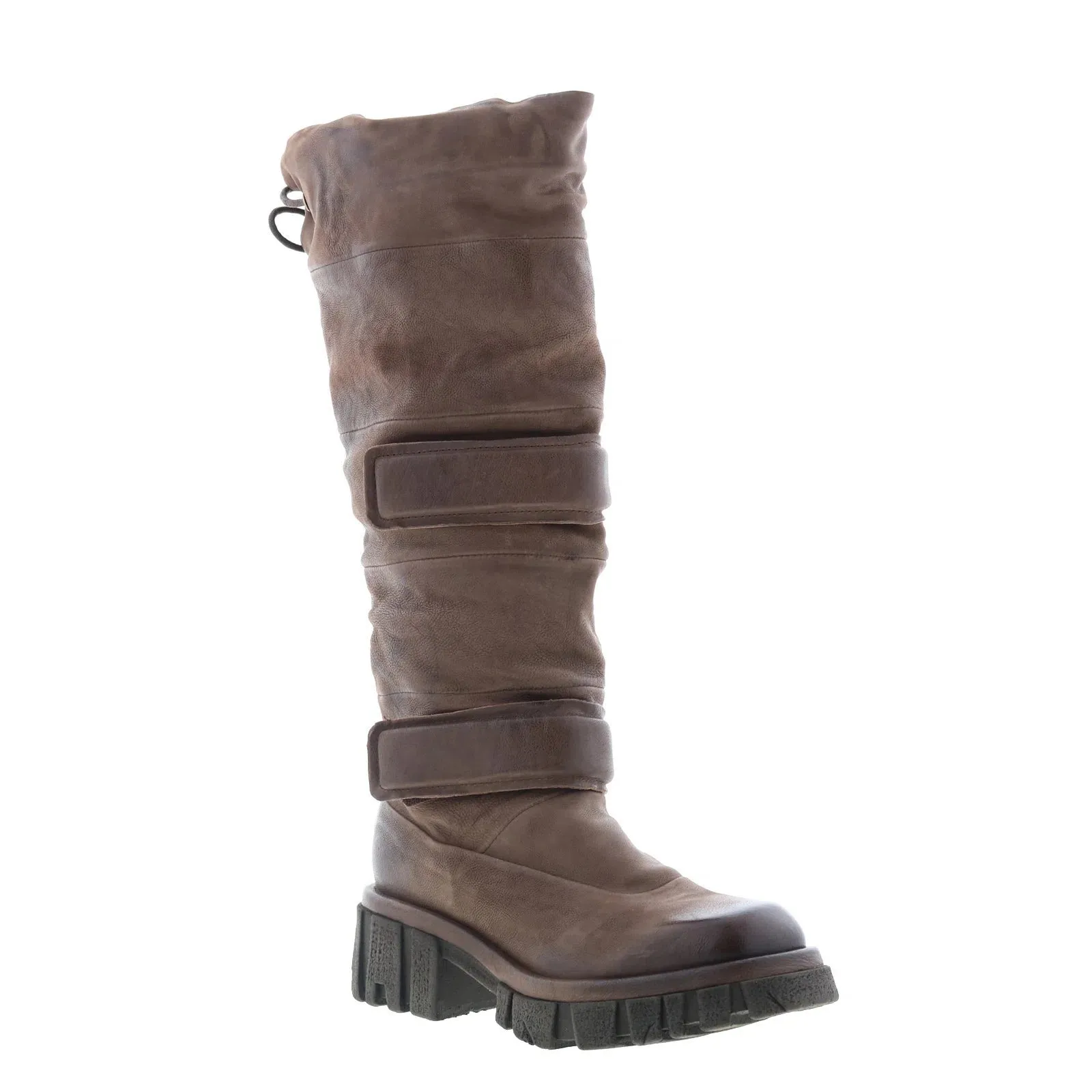 Lined interior Protective Build A.S. 98 Halpert Womens Brown Leather Zipper Knee High Boots