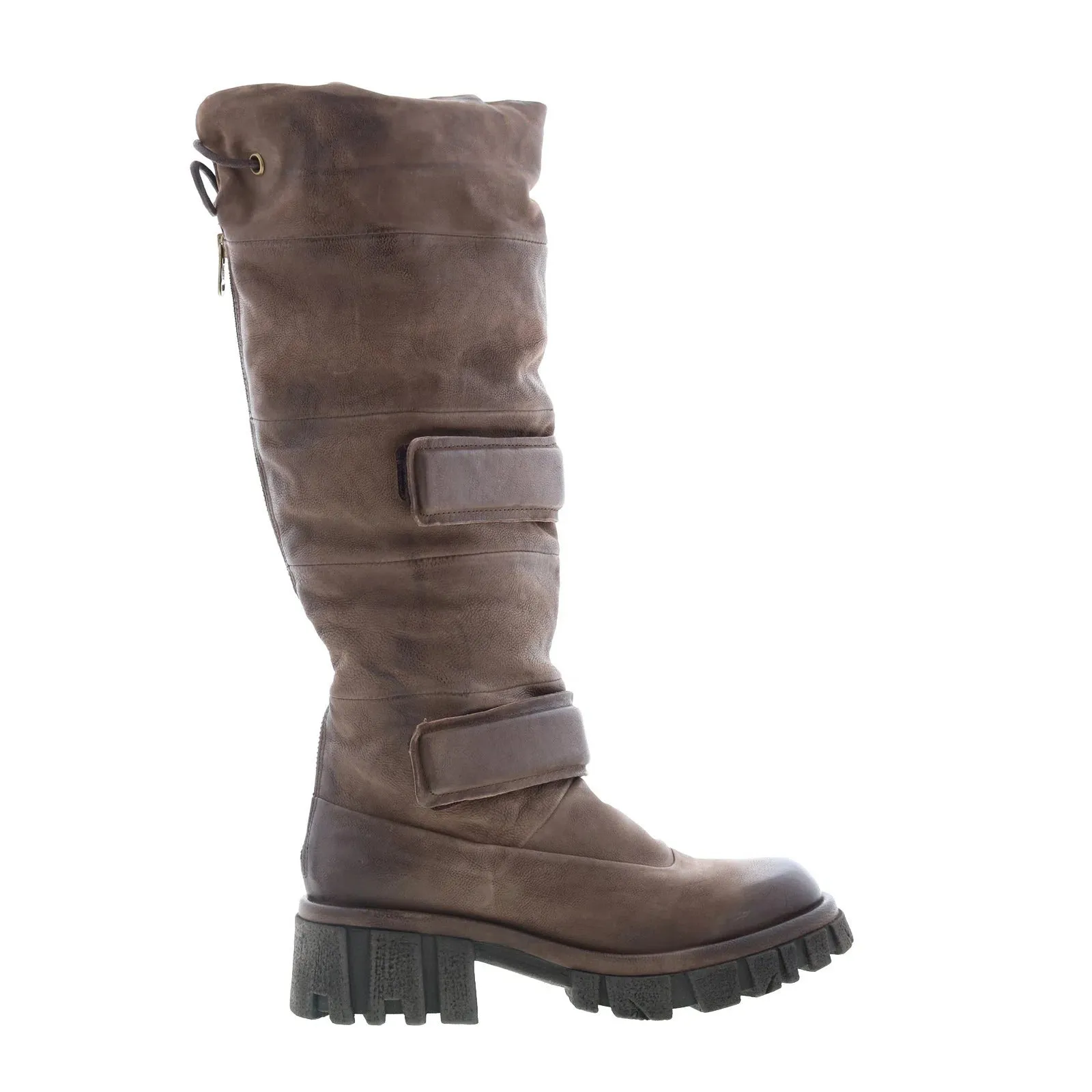 Fashion Comfort Sharp Look A.S. 98 Halpert Womens Brown Leather Zipper Knee High Boots