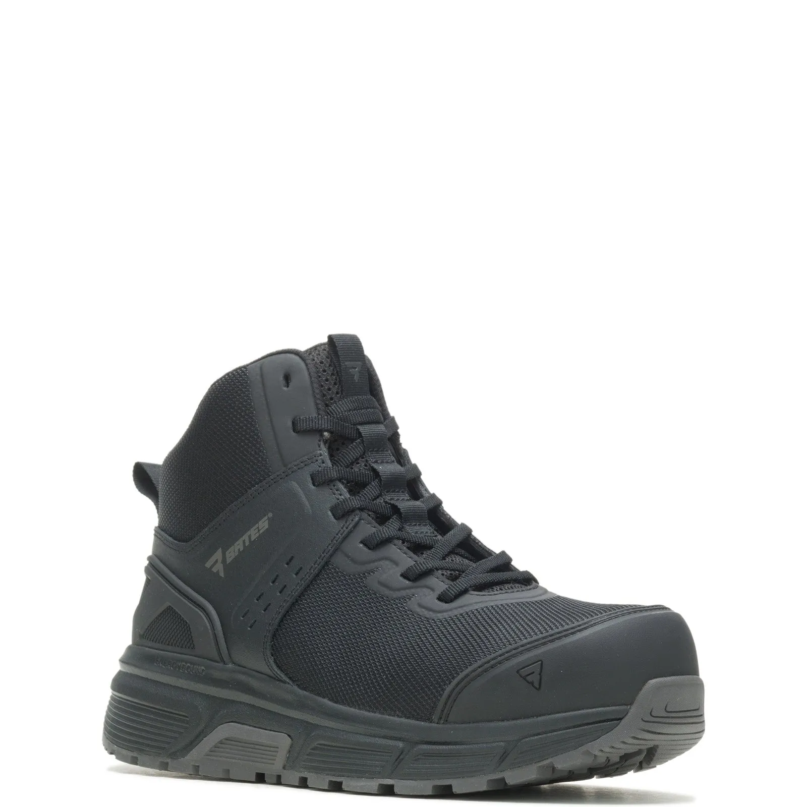 Bates Jumpstart Mid Energybound Carbon Safety Toe Mens Black Tactical Boots Traction Sole Indoor Use