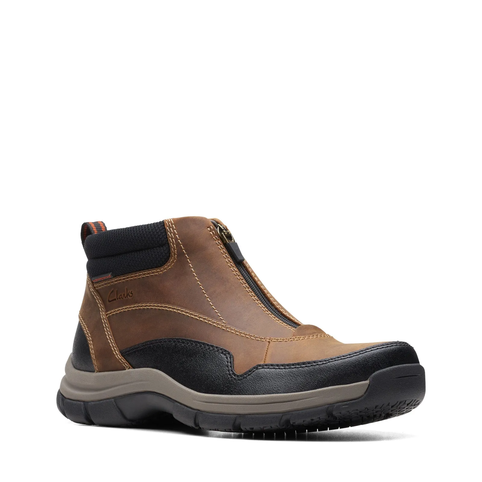 Clarks Walpath Zip 26174620 Mens Brown Leather Casual Dress Boots Heavy Duty Performance Premium Performance