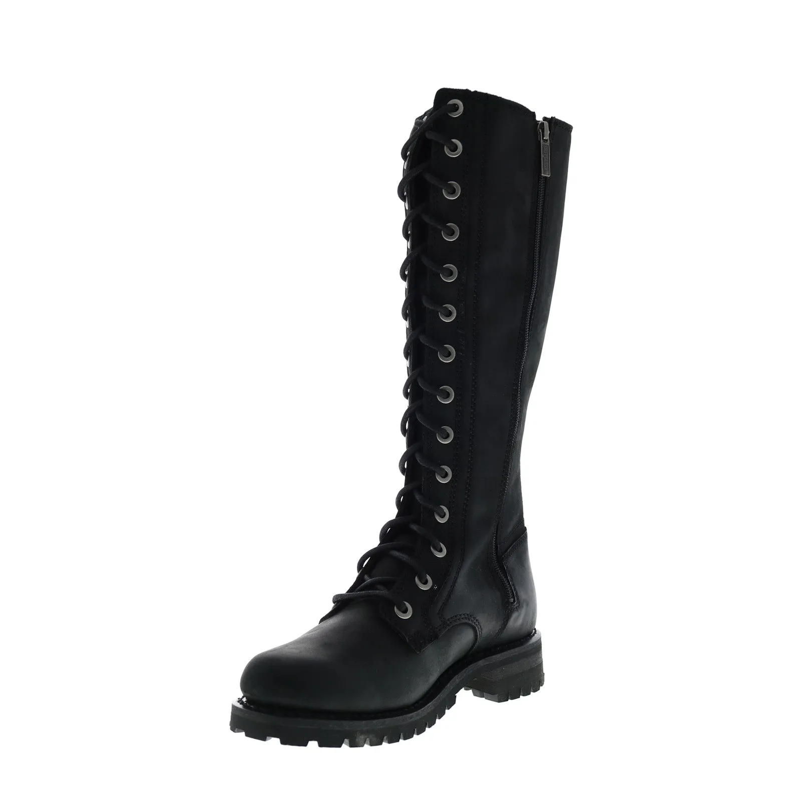 Dust Guard Harley-Davidson Lornell 14" Lace D84685 Womens Black Leather Motorcycle Boots