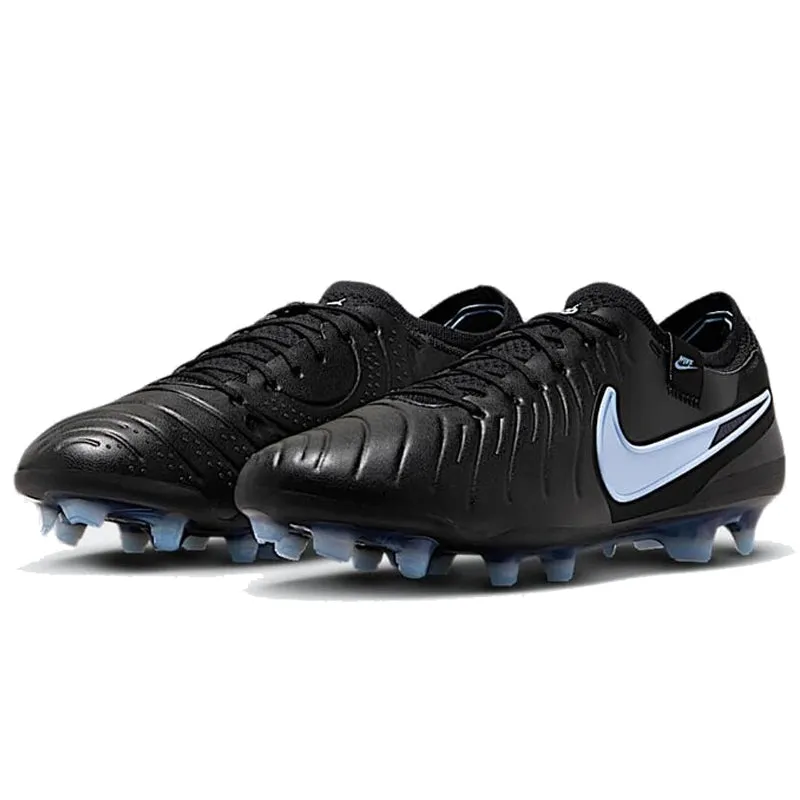 Nike Tiempo Legend 10 Elite Firm Ground Soccer Cleats (Ice Blue/Black) Heel Foam Speed Control