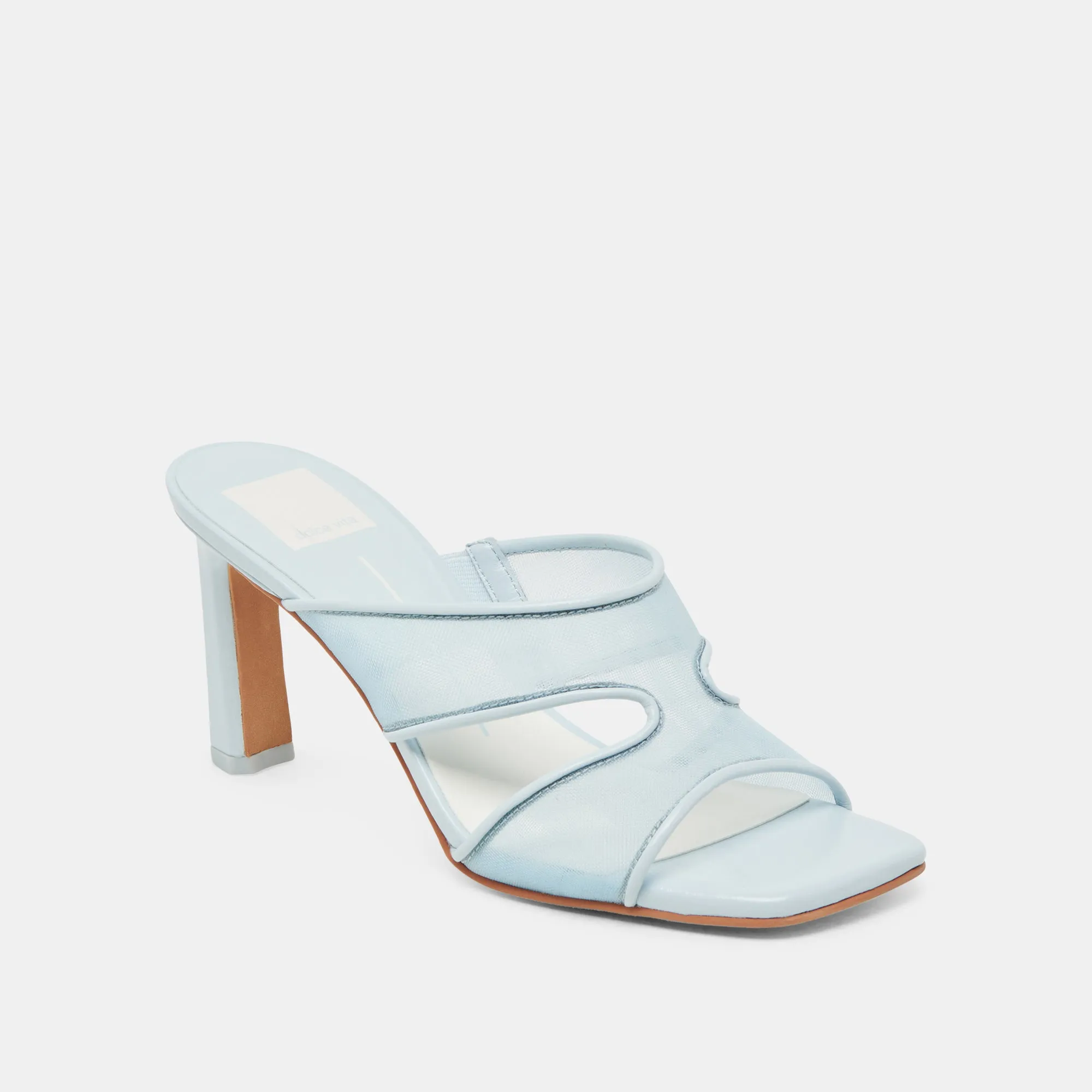 Durable Sole Winter High Heels GITEL HEELS ICE BLUE MESH