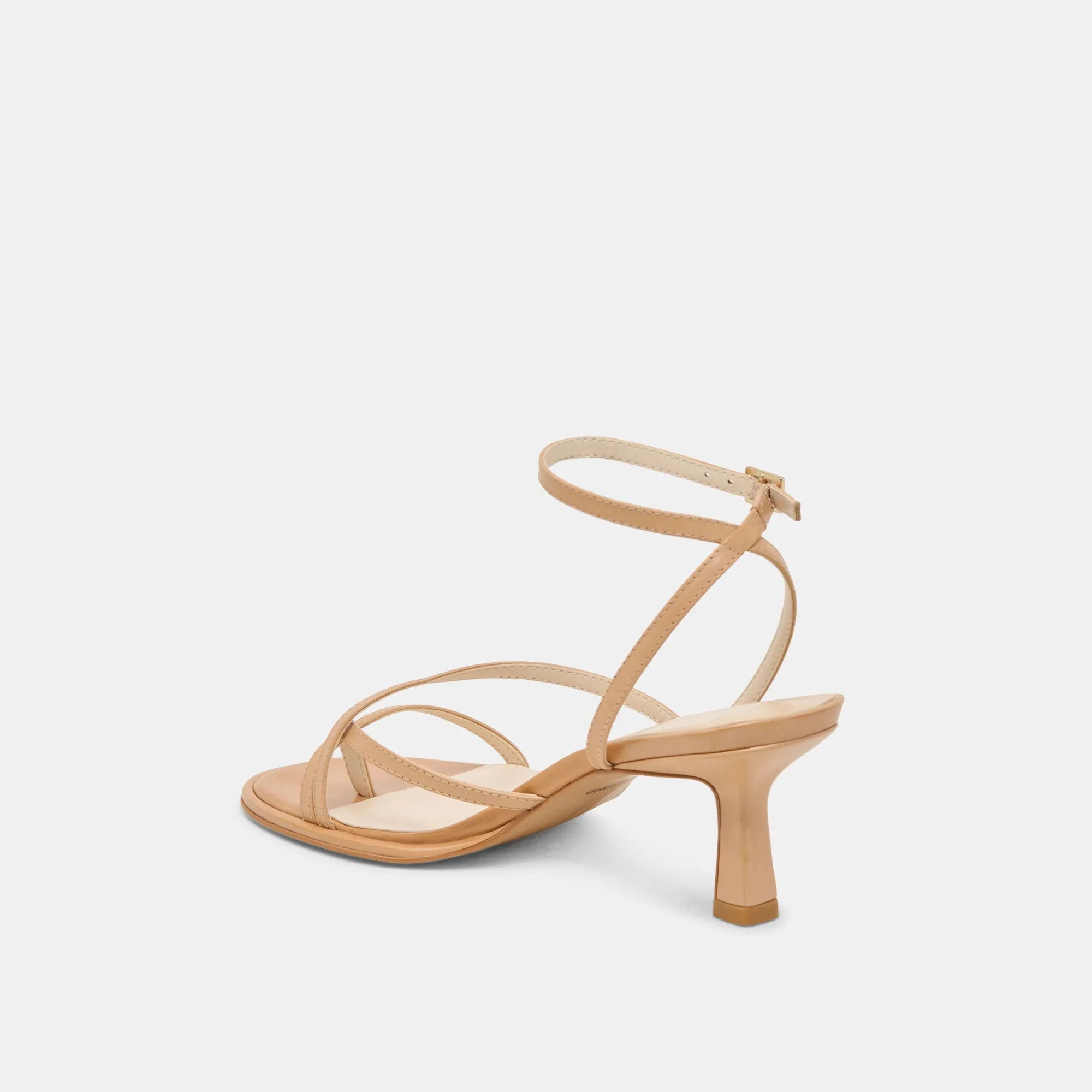 MORAH WIDE HEELS CAFE LEATHER High Heel Sandals for Weddings