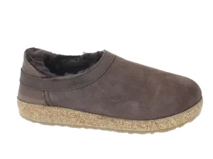 Simple Slip-On Superior Comfort Haflinger Sheepskin Clogs Siberia Brown