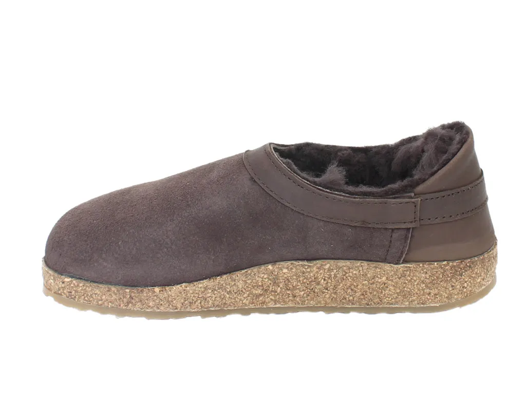 Haflinger Sheepskin Clogs Siberia Brown Slip-On Footwear Comfortable Adaptability