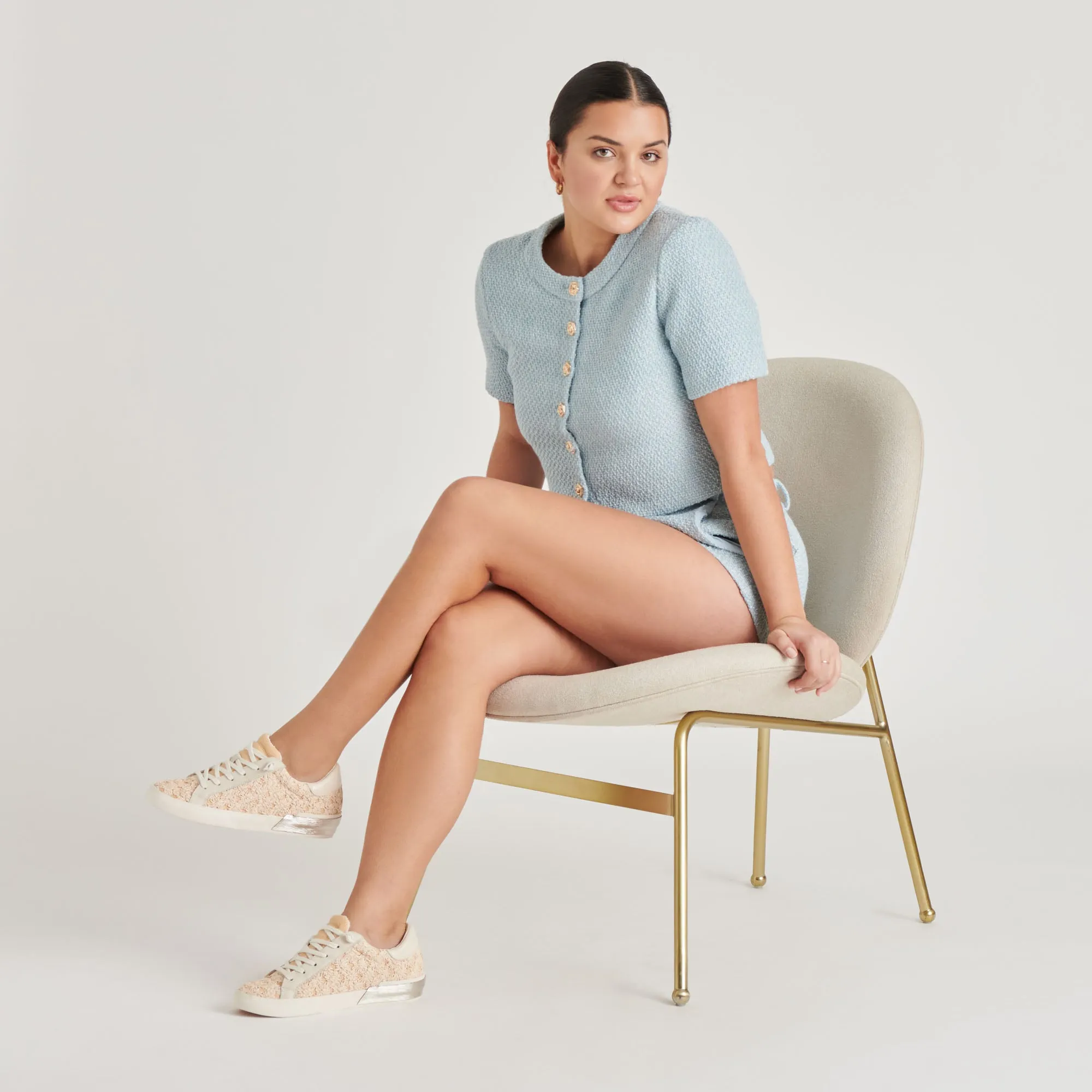 ZINA FLORAL SNEAKERS CREME FLORAL RAFFIA Comfort Walk